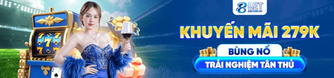 Sân vận động bóng đá với ánh đèn rực rỡ, biểu tượng cá cược thể thao Vin7772 Nổ Hũ
